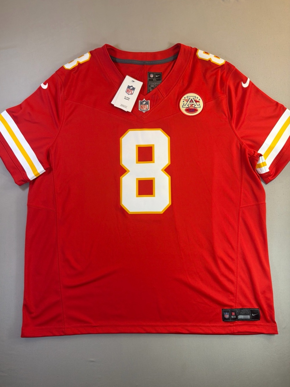 Nike Red Kansas City Chiefs #8 Football Jersey